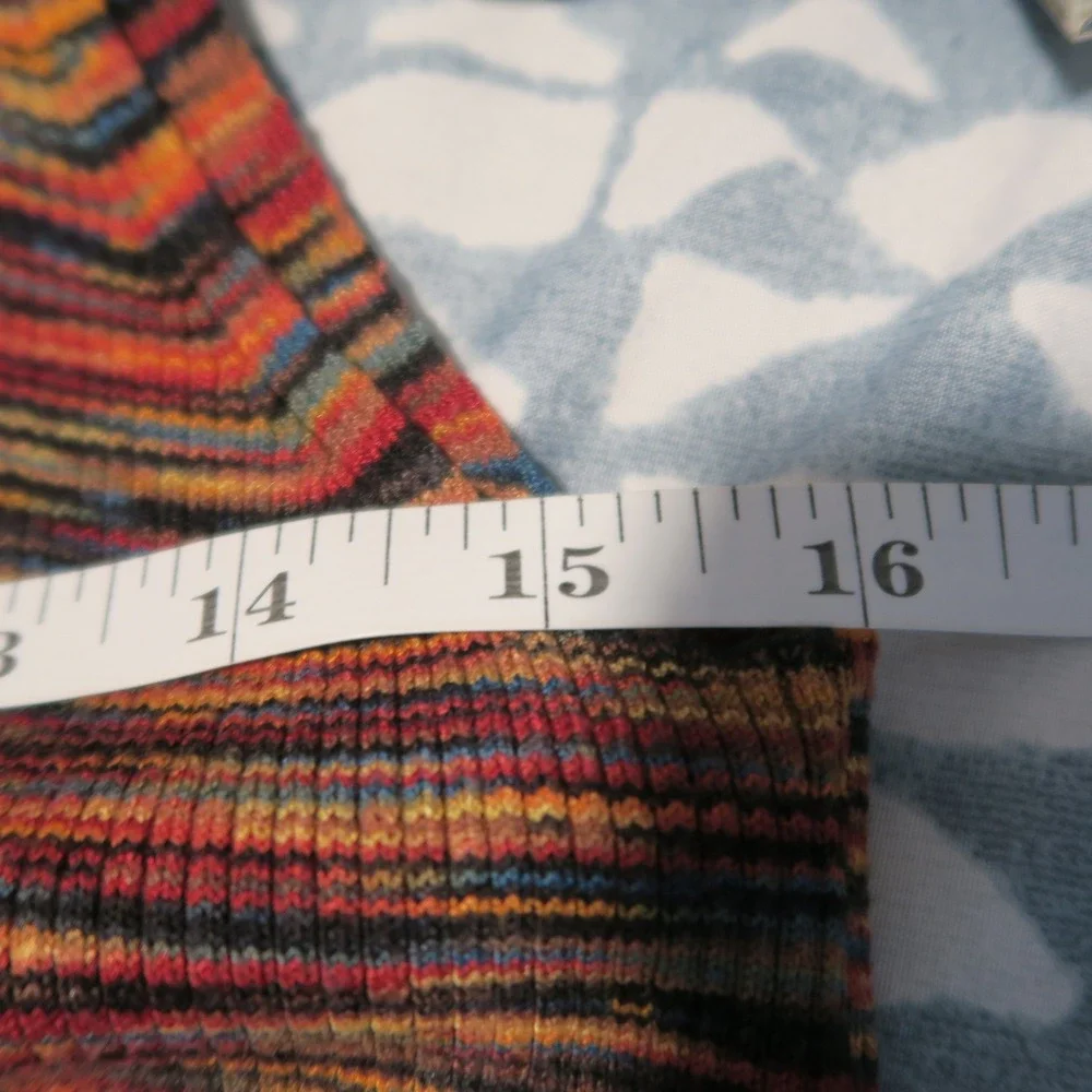 Anthropologie Dress Sleeveless Ribbed Knit Bodycon Multi Color Casual Size S‎